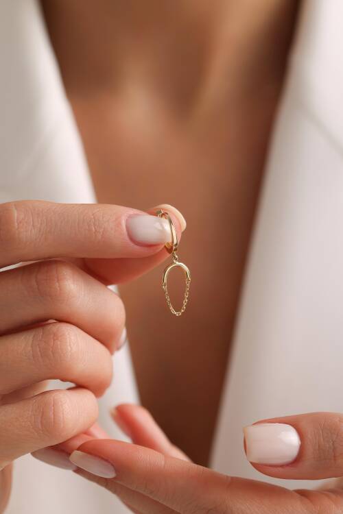 NAL ZİNCİR SALLANTILI KÜPE - 2