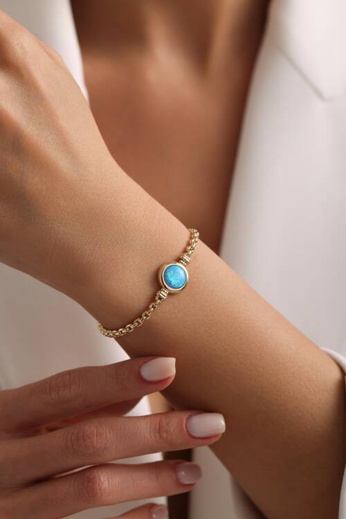 OPAL MAVİSİ FOPPE BİLEKLİK - 1