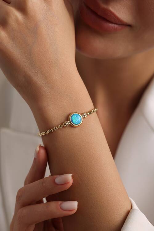 OPAL MAVİSİ FOPPE BİLEKLİK - 2