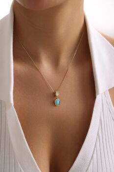 OPAL MAVİSİ OVAL CHARM - 