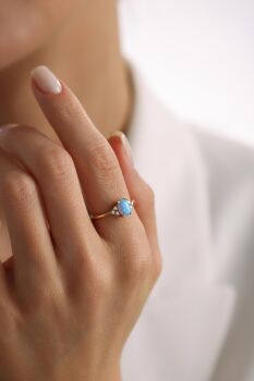 OPAL MAVİSİ YÜZÜK - 