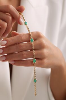 OPAL YEŞİLİ 4'LÜ BİLEKLİK - 