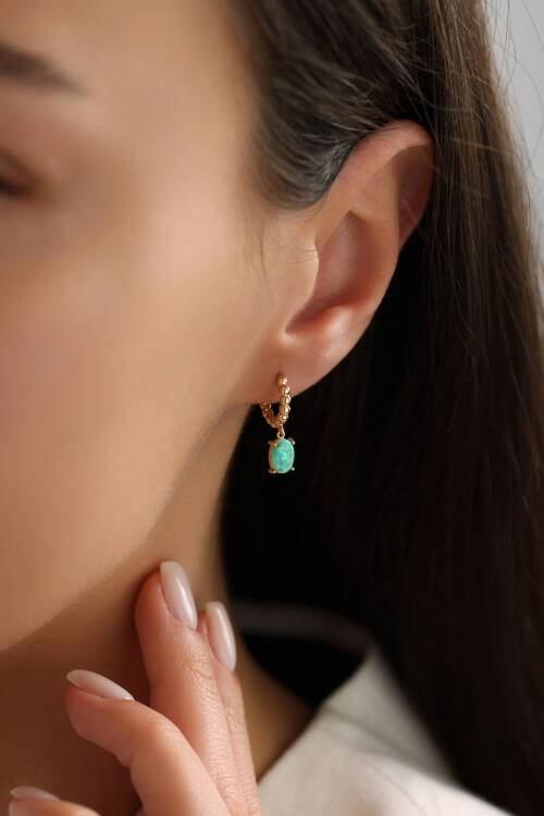 OPAL YEŞİLİ KÜPE - 2