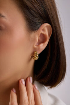 ÖRGÜ DESEN HALKA KÜPE - 