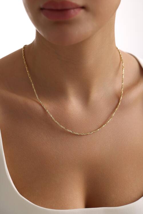 PARLAK İTALYAN TEL KOLYE - 1