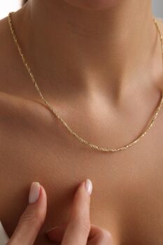 PARLAK İTALYAN TEL KOLYE - 2