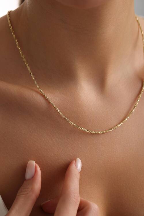 PARLAK İTALYAN TEL KOLYE - 2