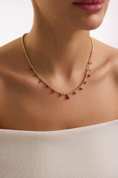 PEMBE DAMLA SHİNE BALL CHAİN - 