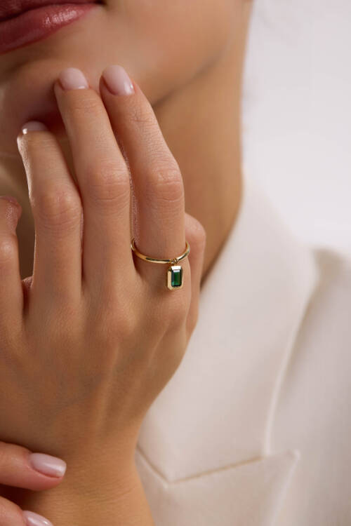 SALLANAN YEŞİL BAGET YÜZÜK - 1