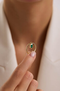 SALLANAN YEŞİL BAGET YÜZÜK - 3