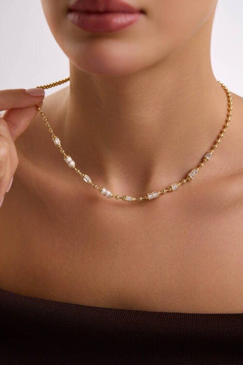 'SERENDİPİTY' BAGET TAŞLI KOLYE - 2