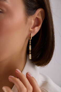 'SERENDİPİTY' BAGET TAŞLI KÜPE - 