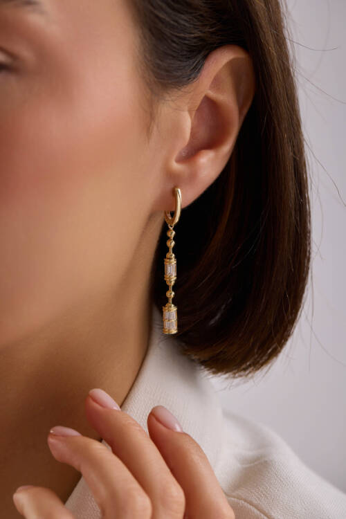 'SERENDİPİTY' BAGET TAŞLI KÜPE - 1