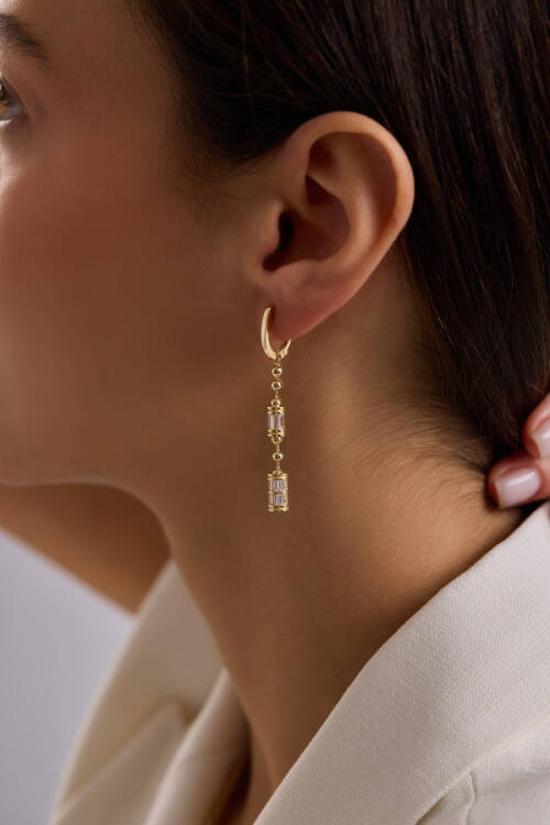 'SERENDİPİTY' BAGET TAŞLI KÜPE - 2