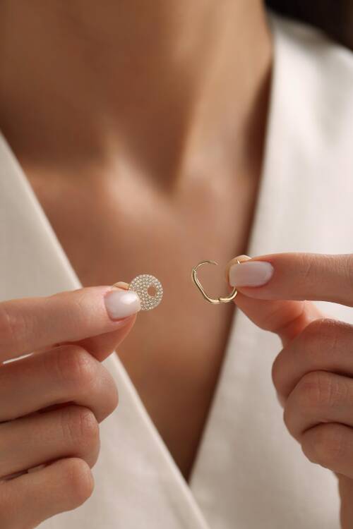 'SİERRA' TAŞLI CHARMLI KÜPE - 3