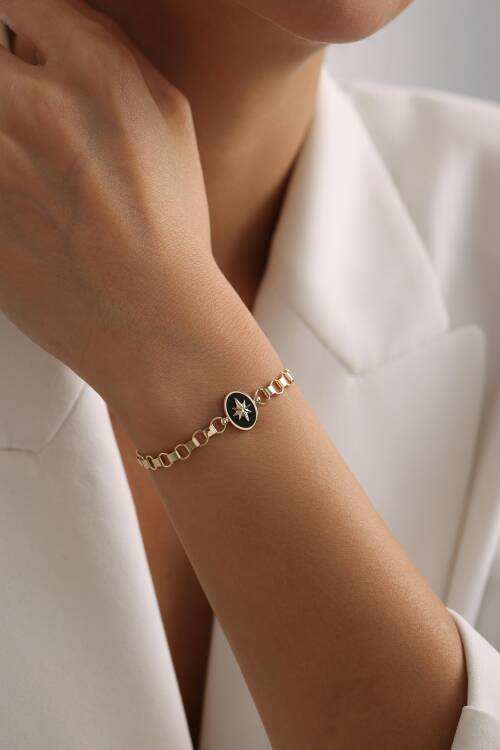 SİYAH MİNELİ KUTUP YILDIZI BİLEKLİK - 2