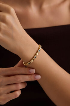 SİYAH TAŞLI ' TWİNS' BİLEKLİİK - 