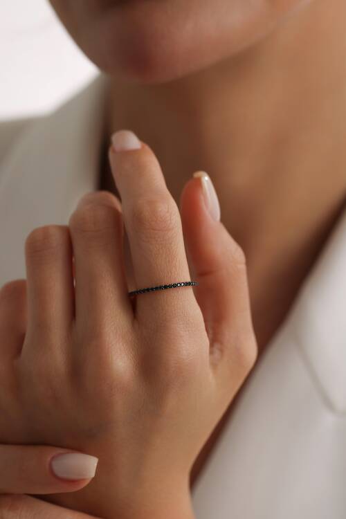 SİYAH TAŞLI YÜZÜK - 2