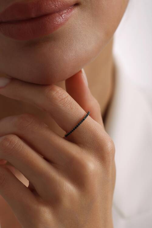 SİYAH TAŞLI YÜZÜK - 3