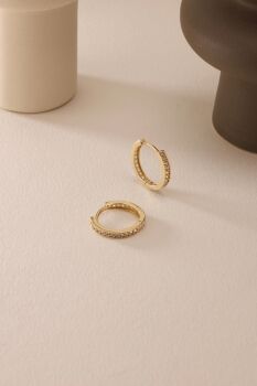 SU YOLU TAŞLI HALKA KÜPE - 3