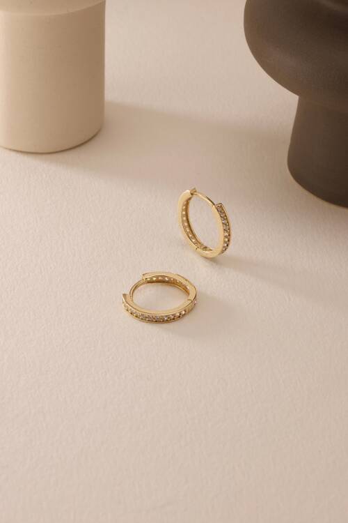 SU YOLU TAŞLI HALKA KÜPE - 3