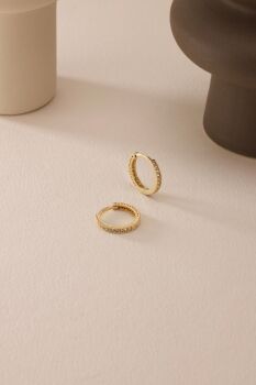 SU YOLU TAŞLI HALKA KÜPE SMALL BOY - 3