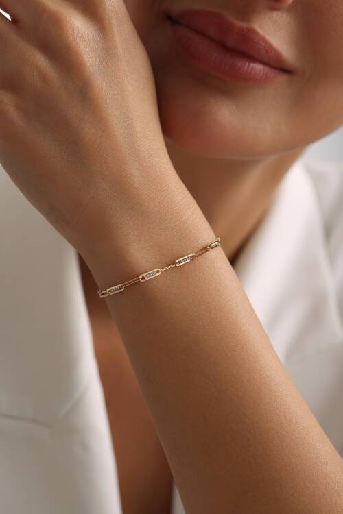 TAŞ DETAYLI ATAÇ BİLEKLİK - 2