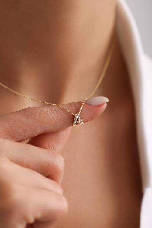 TAŞLI HARF KOLYE - 2