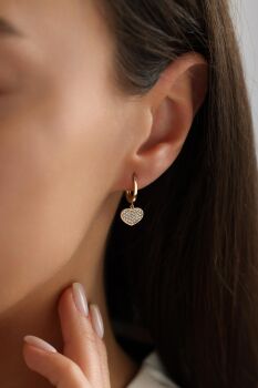 TAŞLI KALP KÜPE - 2