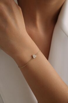 TAŞLI KALPLİ BİLEKLİK - 2