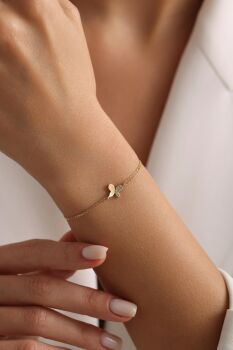 TAŞLI KELEBEK BİLEKLİK - 