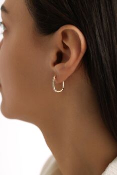 TAŞLI OVAL KÜPE ORTA BOY - 2