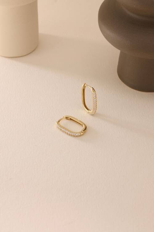 TAŞLI OVAL KÜPE ORTA BOY - 4