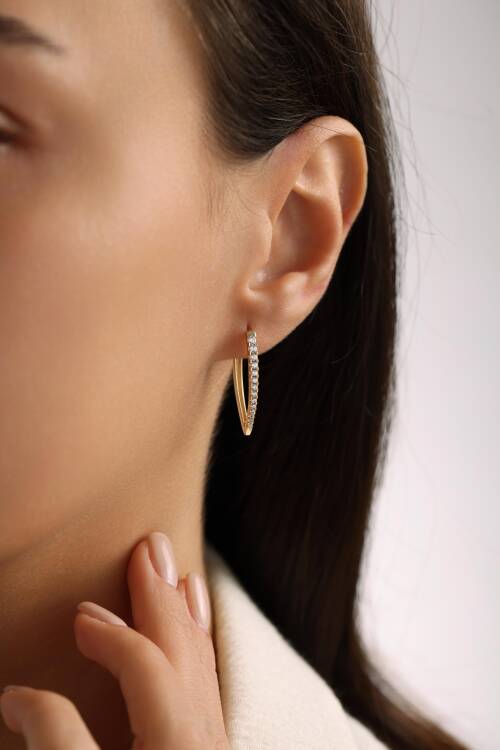 TAŞLI SU DAMLASI BÜYÜK BOY KÜPE - 1