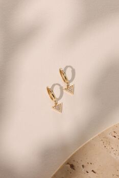 TAŞLI TRİANGLE SALLANTILI KÜPE - 3