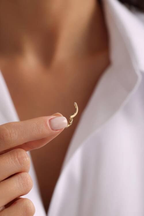 TAŞLI YAPRAK EAR CUFF - 2