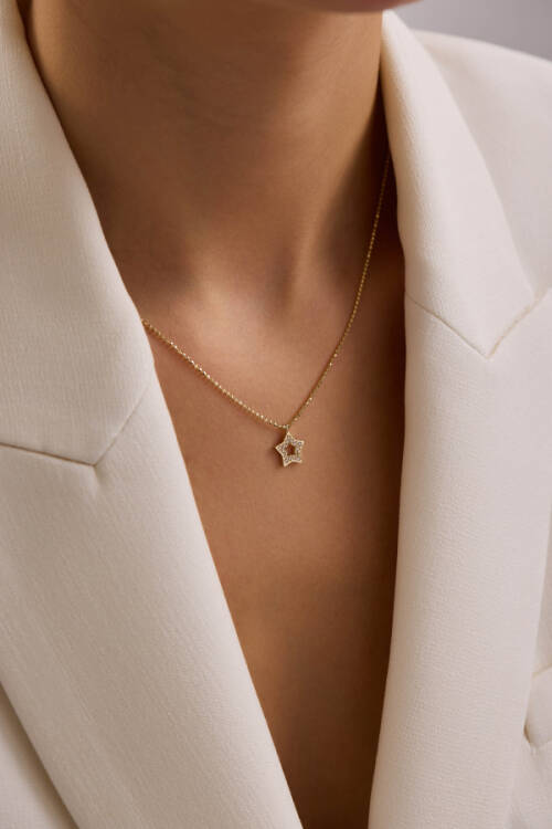 TAŞLI YILDIZ KOLYE - 1