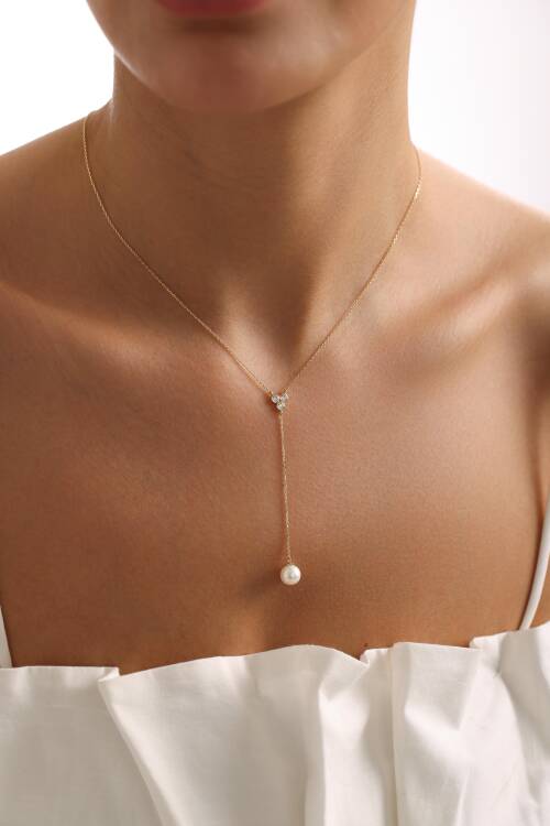 'TRİA & İNCİ' SARKAN KOLYE - 1