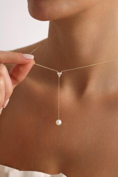 'TRİA & İNCİ' SARKAN KOLYE - 2