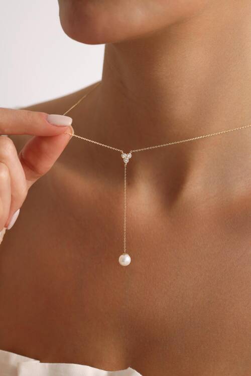 'TRİA & İNCİ' SARKAN KOLYE - 2