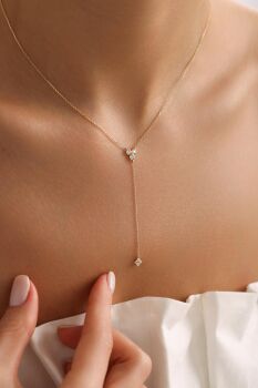 TRİA TAŞLI SARKAN KOLYE - 1