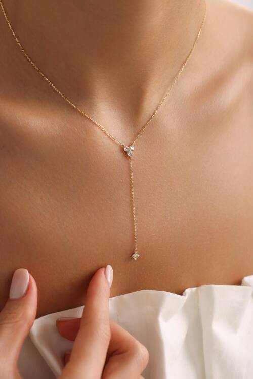 TRİA TAŞLI SARKAN KOLYE - 1