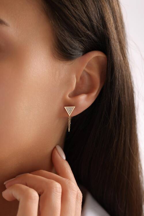 TRİANGLE ZİNCİRLİ KÜPE - 1