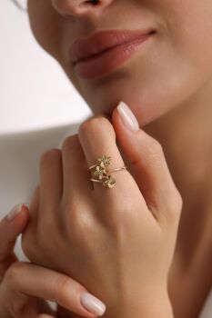 ÜÇLÜ FLOWERS YÜZÜK - 2