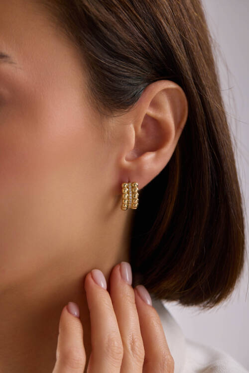 'UNLOCKED' TAŞLI KÜPE - 1