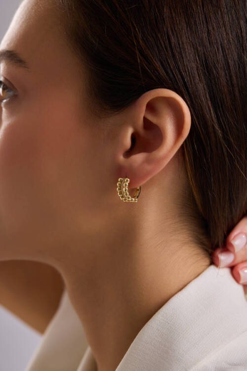 'UNLOCKED' TAŞLI KÜPE - 2