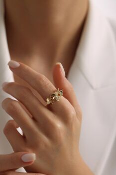  YANYANA FLOWERS ÜÇLÜ YÜZÜK - 