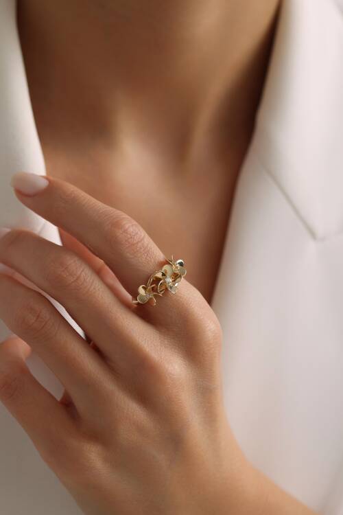  YANYANA FLOWERS ÜÇLÜ YÜZÜK - 2