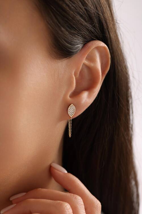 YAPRAK ZİNCİRLİ KÜPE - 1