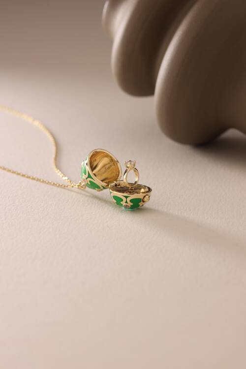 YEŞİL SÜRPRİZ TEKTAŞ KOLYE - 3